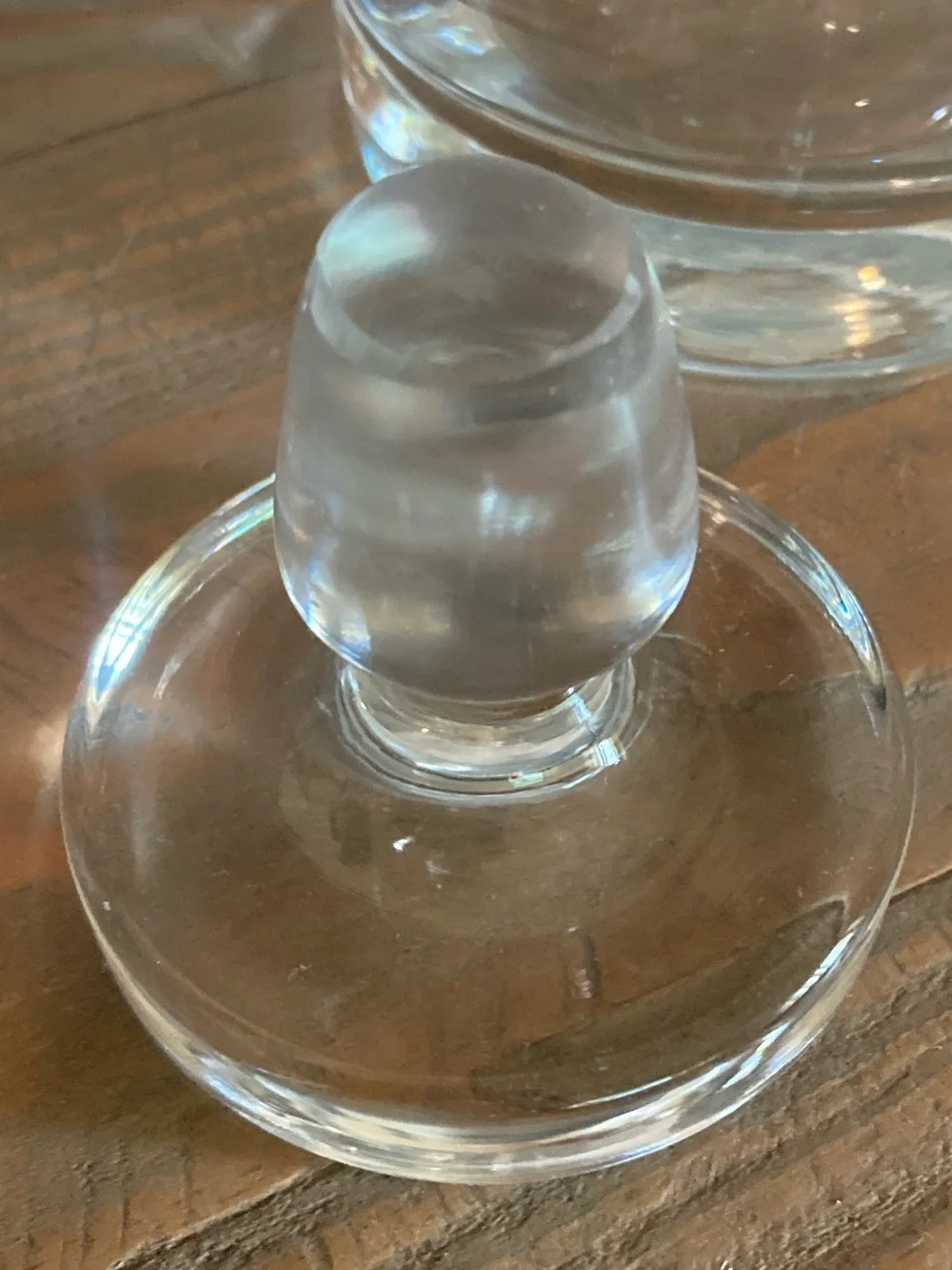 New Clear Crystal Decanter & Topper with Pewter Tasting Label